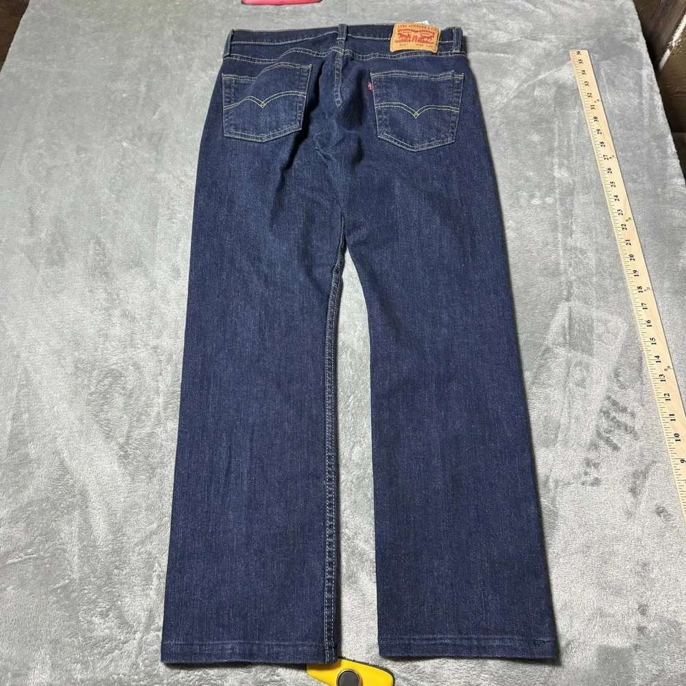 Levi's 513 Jeans Mens 30x30 Dark Wash Blue Slim‎ Straight Stretch Denim 5-Pocket
